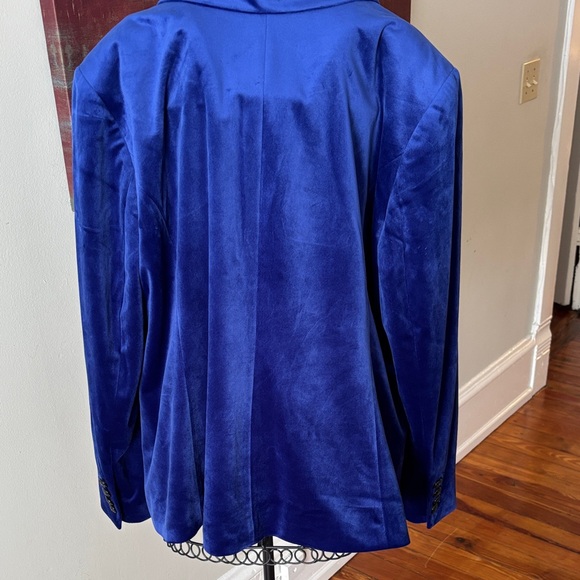 WHBM Blue Velvet Studio Blazer - Picture 4 of 7